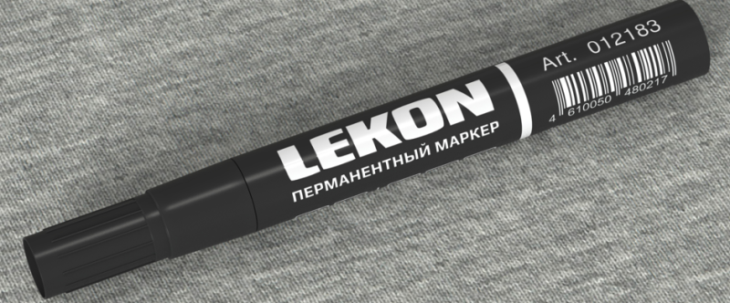 Маркер перм.LEKON Logistik черный 3мм