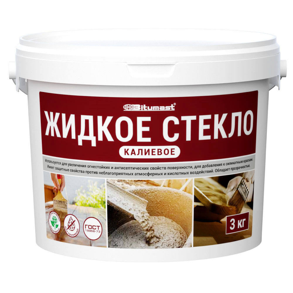 Жидкое стекло 6кг ПЭТ ТОН Аква