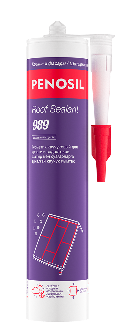 Герметик каучук.д/кровли и водост. 280мл бесцв. PENOSIL