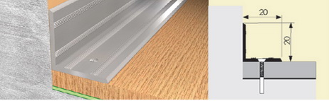 Угол 20*20мм внутр. 0,9 ясень серый РП 10