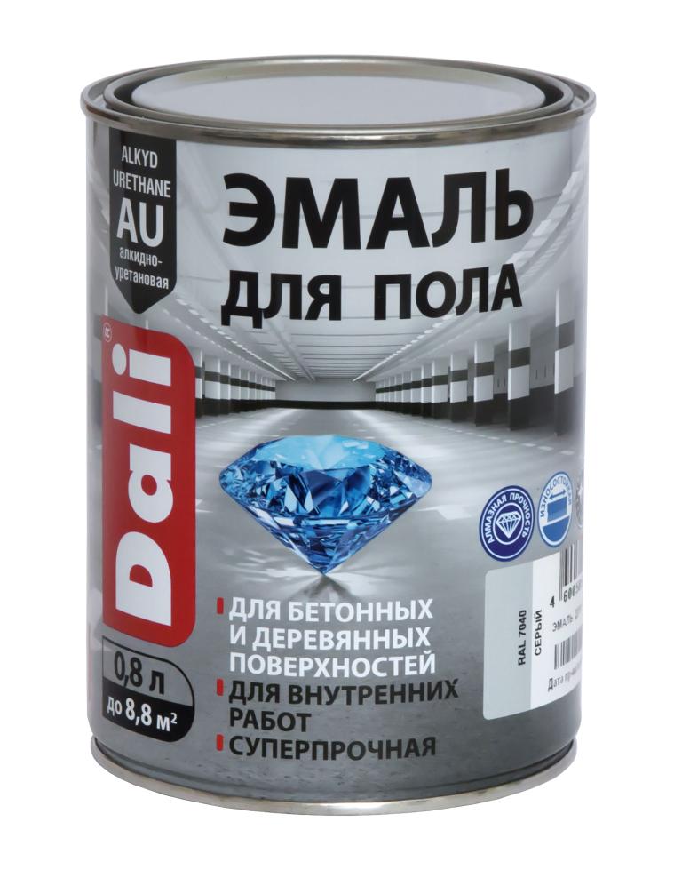 Эмаль для пола уретан-алкидная ДАЛИ серый 0,8л