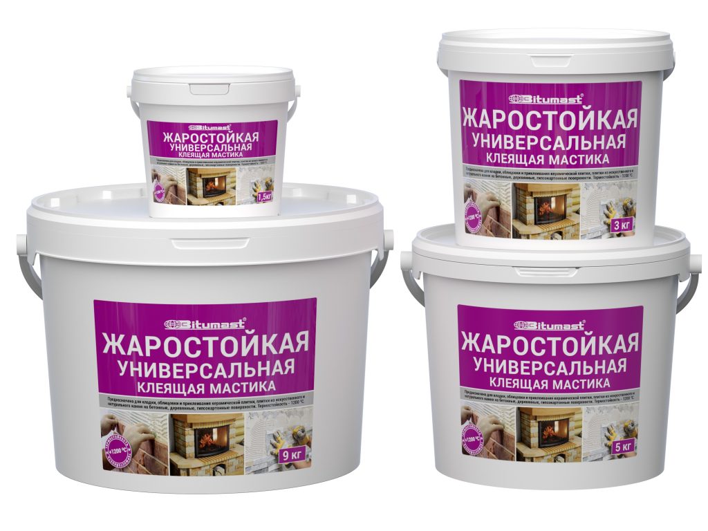 Мастика битумная жаростойкая Bitumast 3кг