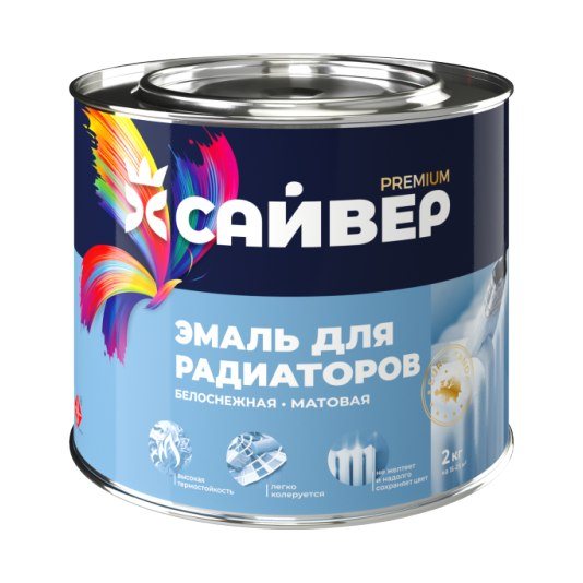 Эмаль алкидная для радиаторов Сайвер мат 0,8кг