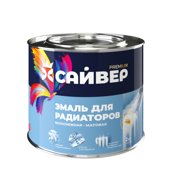 Эмаль алкидная для радиаторов Сайвер мат 0,8кг