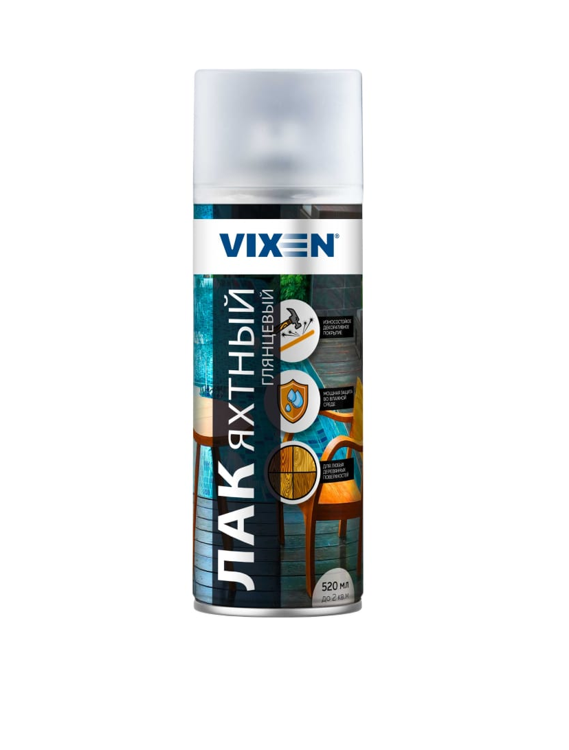 Лак яхтный глянцевый аэрозоль 520мл VIXEN