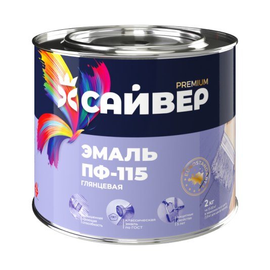 Эмаль ПФ-115 Сайвер тёмно-зеленая 1,8кг