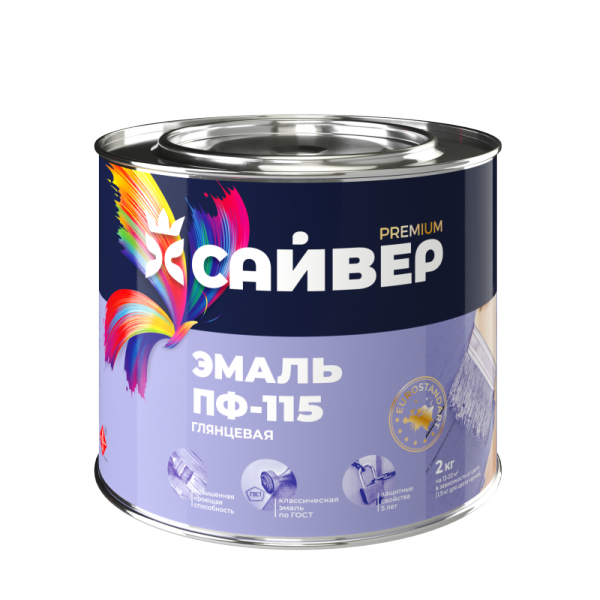 Эмаль ПФ-115 Сайвер тёмно-зеленая 1,8кг