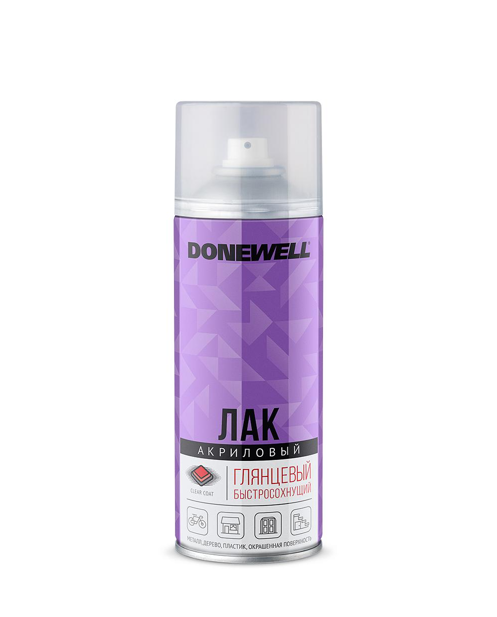 Лак акриловый универсальный аэрозоль DONEWELL DW-9002 глянцевый