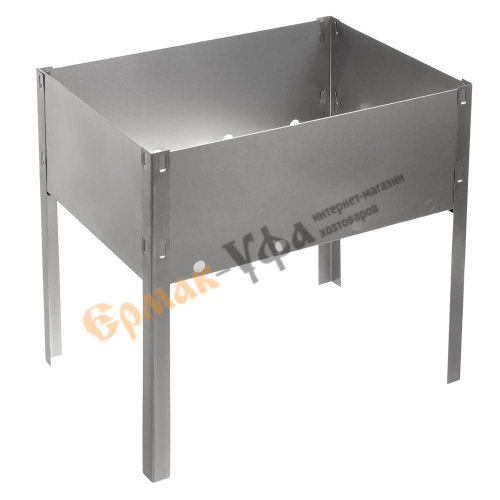 Мангал "Садовод" стальной со съёмными ножками 550*300*150