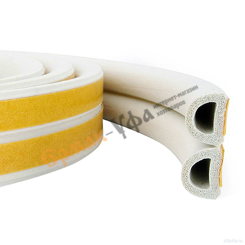 Уплотнитель Е150 9х4 мм белый Цена за 1 слой