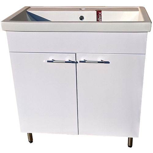 Тумба+Раковина Фостер 600 2 двери, Белый