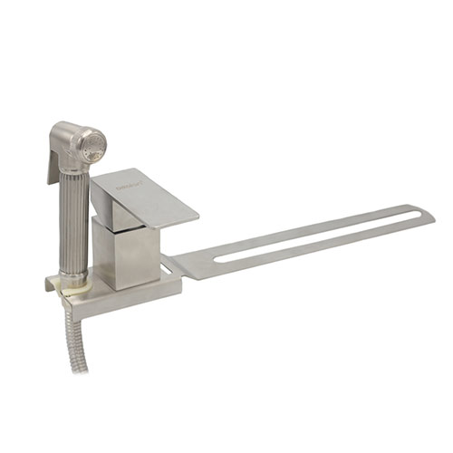 Смеситель для биде на планке DIKALAN D1026-5 1.2м шланг сатин