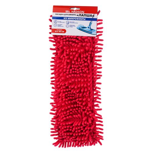 Насадка для швабры VETTA из микрофибры 40х10см, "Лапша", 4 цвета