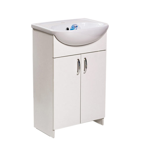 Тумба+Раковина SANTERI Акватон 500 (Эконом) 2 двери,белый