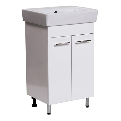 Тумба+Раковина НЕО 500 2 двери,белый