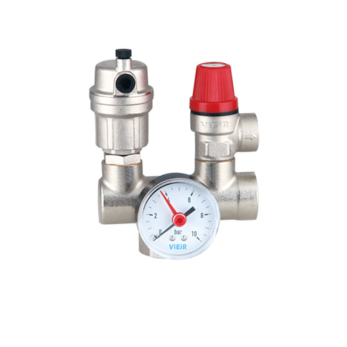 Группа безопасности котла латунь 3бар проходная VIEIR AQ1124
