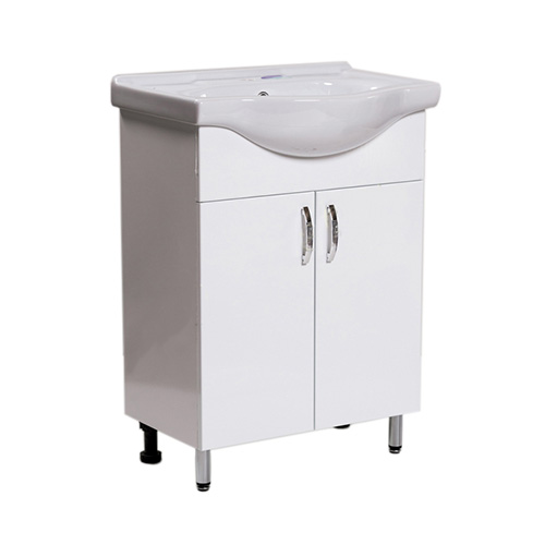 Тумба+Раковина SANTERI Грация 600 (Эко-1) 2 двери, белый