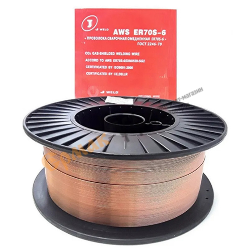 Проволока для сварочного автомата на кат. 1,0мм 5кг D=200 омедненная Juli