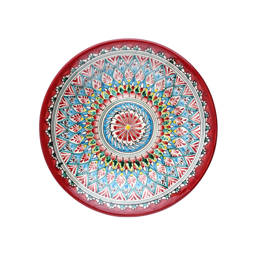 Тарелка Ляган 340мм плоский Узбекистан (ручная роспись)