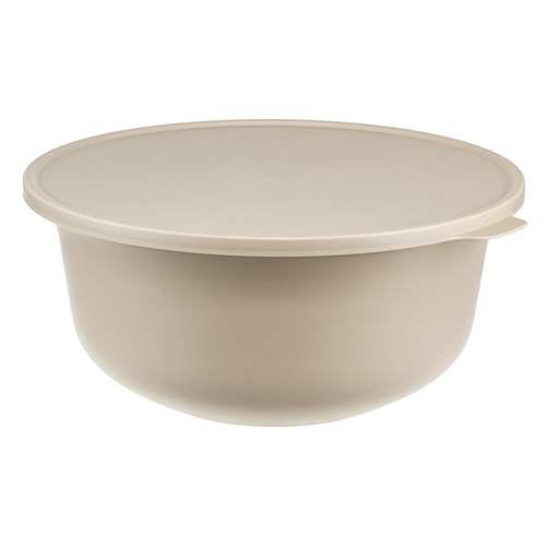 Миска пластмассовая ТЭСТИ 2,2л с крышкой (латте)