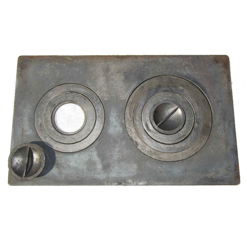 Печное литье плита 2 конфорка П-2-5 (760х435) большая