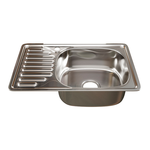 Мойка нерж. 42*66см 0,6мм прав вып 3 1/2 (глуб чаши 16см) с сифоном "MIXLINE