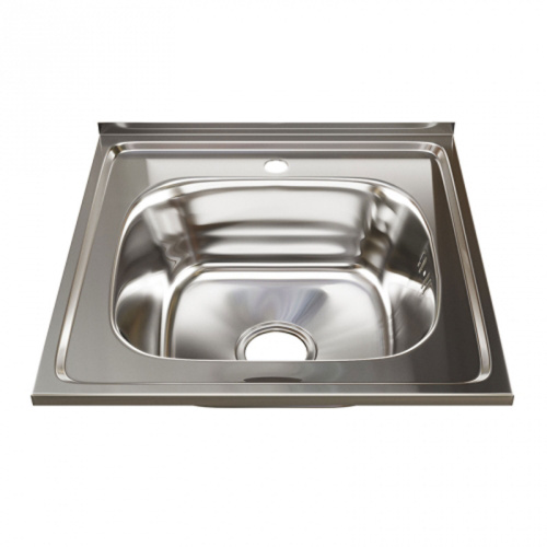 Мойка нерж. квадрат 48*48см 0,6мм вып 3 1/2 (глуб чаши 16см) с сифоном "MIXLINE"