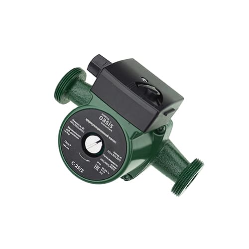 Насос циркул. (отопл.) ОАЗИС C 25/4-180 (с гайками, прокладкой)