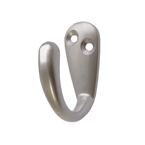 Крючок мебельный 2-рожковый, черный матовый