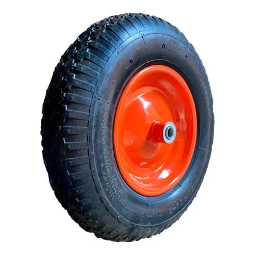 Колесо д/тачки 4.00-8 ось д-12мм полиуретан