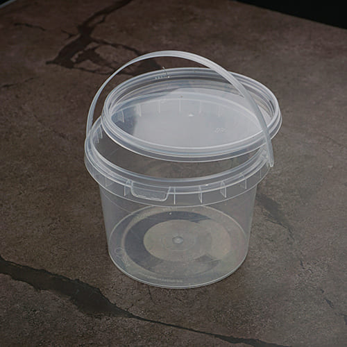 Ведро пластм. прозрачн. 2л с крышкой
