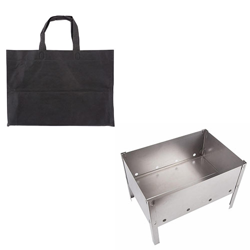 Мангал складной 718*310*752, со столиком и подставкой под казан в сумке "Следопыт"