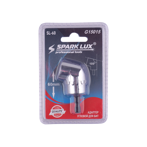 Угловой адаптер для бит 61мм короткий Vertextools