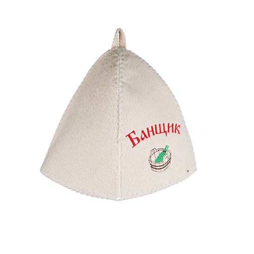 Шапка банная Классичская с вышивкой