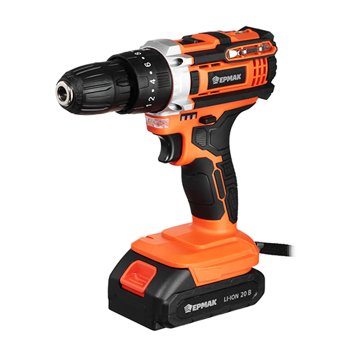 Дрель-шуруповерт аккум. ударный бесщеточный, ДША-20, 20В2а*ч ЕРМАК