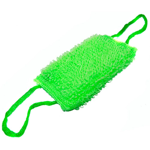 Мочалка для тела двойная с поролоном