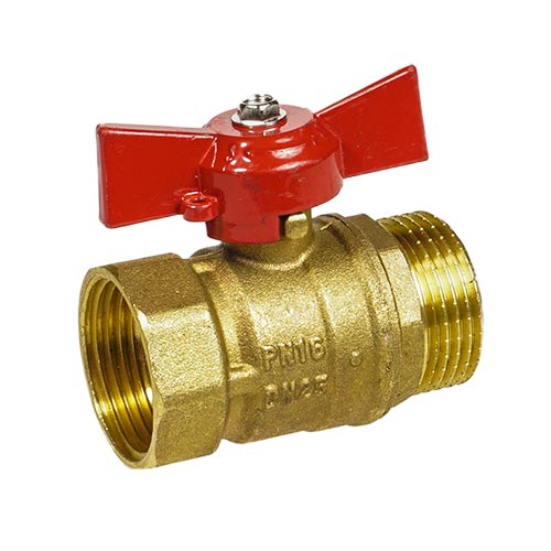 Кран шар 1 бабочка с фильтром VIEIR GL135