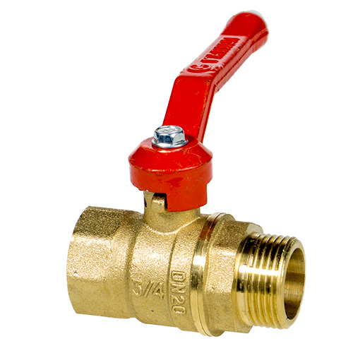 Кран шар  3/4 г/г с отводом под датчик температуры VIEIR VR213-02