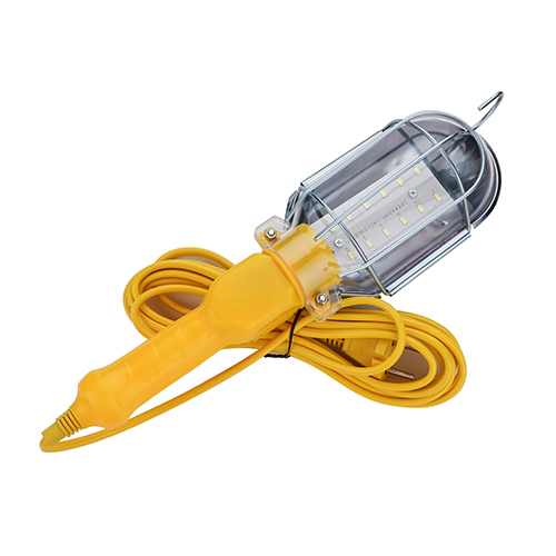 Лампа переносная 220В с/выкл.и вилкой, 10 м, сечение провода 2х0,5, пластик 14 LED