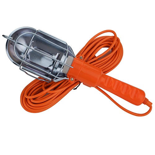 Лампа переносная 220В с/выкл.и вилкой, 10 м, сечение провода 2х0,5, пластик 24 LED