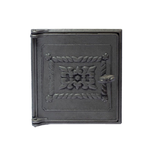 Печное литье дверца ДТ-4 (295х270) топочная с выпуклым узором