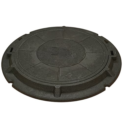 Люк канализ.зеленый (нагрузка до 1,5 тонн) полимер, пешеходный 107389