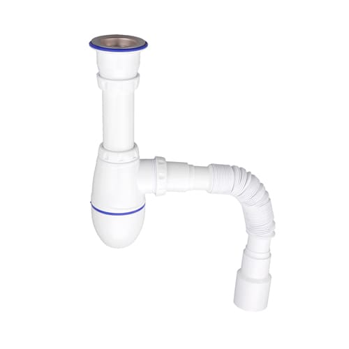 Сифон 1 1/4*40 для умывальника с гофрой 40*40/50 S1015 Акватер /1/45/