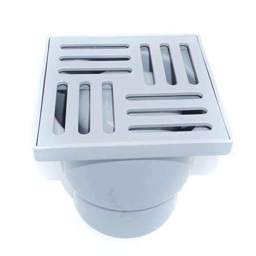 Трап с вертик. спуском 110(с пластик.решеткой 150*150) Политээк белый 36585