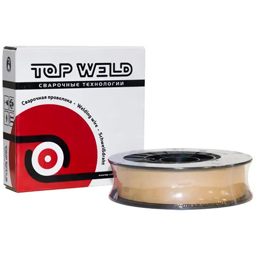 Проволока для сварочного автомата на кат. 0,8мм TOP WELD ER-70S-6 (5кг/кат) омедн.