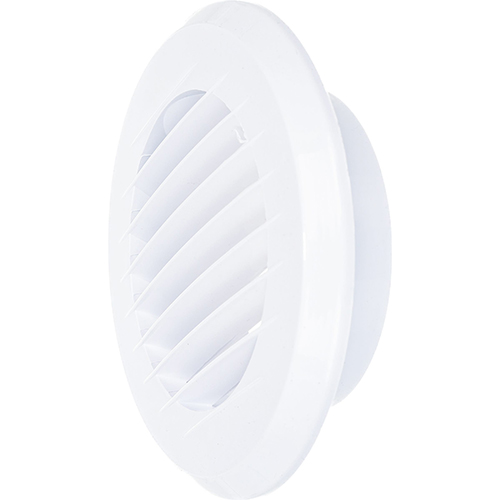 Решетка вентиляционная 145х145мм пластмасс кругл с фланцем Д=100