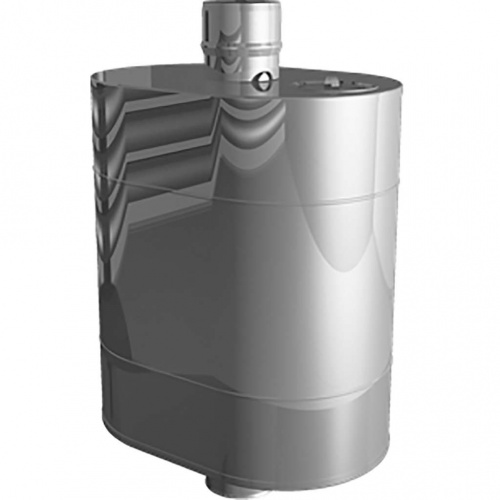 Бак на трубе для печи, 50л, ф 115, AISI 439/0,8мм, (штуцер 3/4")