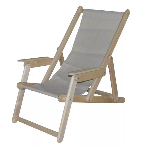 Шезлонг раскладной без подлокотников (ткань), Банный Мастер 67540