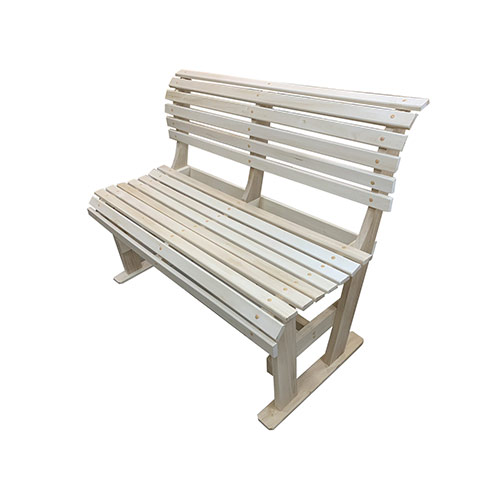 Скамья деревянная БЕЗ подлокотника 1200х870х550 Банный Мастер