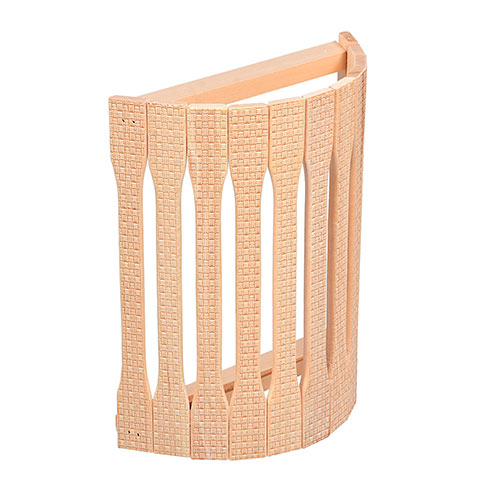 Абажур для бани Угловой с орнаментом РОГОЖКА 31*9*22см липа банные штучки